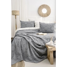 Şaheser Home Collection Yatak Örtüsü Çift Kişilik İt Antrasit Çok Renkli