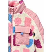 Harıbo Haribo Lisanslı Kız Çocuk Dik Yaka Peluş Polar Ceket Kalp Desenli Pembe