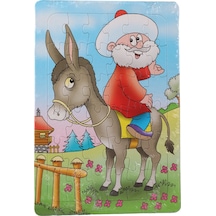36 Parça Çocuk Puzzle + Boyama Nasrettin Hoca & Eşek