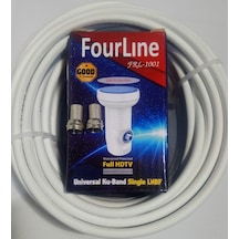 Fourline Tek Çıkışlı Lnb +10 Metre Anten Kablosu