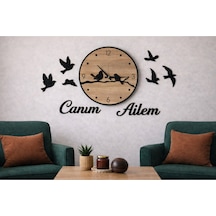 Duvar Saati 40 Cm Kuş Temalı 8 Adettir No 106 Çok Renkli