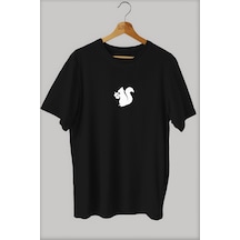 Noıssey -wed Kadın Erkek Aşk Baskılı Oversize T-shirt Tişört Sokak Tarzı Siyah