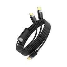 Ca-7380 Usb-c - Çift Usb-c 100w Manyetik Sarılabilir Şarj Kablosu