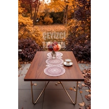 Runner Dantel Detaylı Tek Runner - 115x35cm Kod 39150 Çok Renkli