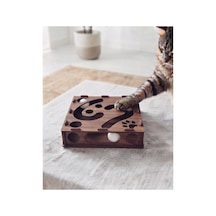Ahşap Ve Toplu Kedi Oyuncağı Ceviz