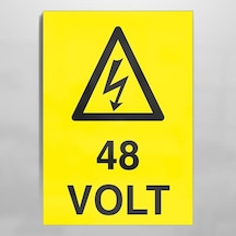 48 Volt Uyarı Levhası 70x100cm