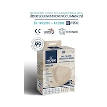 Musk Ffp2 Maske Krem Renk 10 Adet