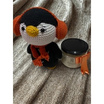 Rüwüzel Yılbaşı Sevimli Penguen & Kokulu Mum Hediye Seti Beyaz - Turuncu