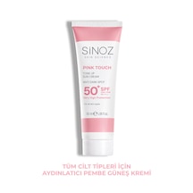 Sinoz Pink Touch Aydınlatıcı ve Ton Eşitleyici Pembe Yüz Güneş Kremi SPF50 50 ML