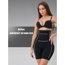 Mistirik Irina Model Toparlayıcı Şekillendirici Tayt Şort Push Up Etkili Siyah Renk SiYAH