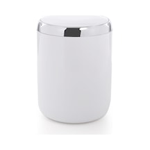 Primanova Lima Çöp Kovası Beyaz Krom Dekorlu 6 Litre M-E07-01-P