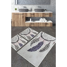 Parast Banyo Halısı Djt 3 Lü Set Çok Renkli