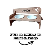 Kedi&köpek Su Ve Mama Kabı-özelisimbaskılı-meşe-meşemdf-2kademe-küçükortaırk-seramikbeyazkase-2 400