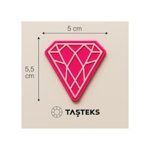 Taşteks Ütülenebilen Veya Sticker Olarak Kullanılabilen Neon Pembe Elmas Modeli