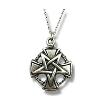 Pentagram Figürlü Unisex Kolye Mistik, Güçlü Ve Özgün Tasarım Çok renkli