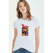 Beatles Yellow Submarıne Baskılı Beyaz Kadın Tshirt