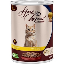 How Meow Yetişkin Kedi Tavuklu Ve Jöleli Konserve Mama 400 Gr X 12 Adet