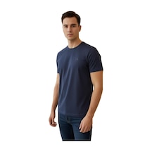 26- 4350 Süper Battal Büyük Beden Unisex Bisiklet Yaka T-shırt Füme Füme