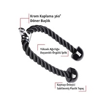 Puma Paslanmaz Krom Kaplama Çelik Kopçalı Triceps Çekiş Halatı