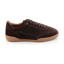 Kahve Hakiki Deri Erkek Sneaker E01396002402 Kahve