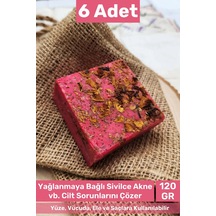 Sabun %100 Doğal Güzel Kokulu El Yüz Saç Cilt Vücut Orijinal Gül Sabunu 120g - 6 Adet Karışık