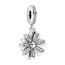 Nur Silver Taşlı Papatya Gümüş Charm Nur-bl00169