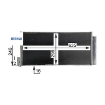 Klıma Radyatoru Corsa D-combo 06 Grande Punto-bravo Iı-lınea 1.3-1.7 Cdtı-mtj 1.6t 625x295x16 Mahle 95514601/ 1850168