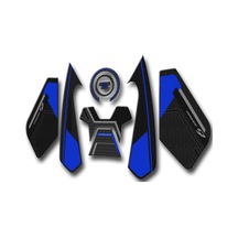 Hades Yamaha Tracer 900 Gt Uyumlu Tank Pad Seti Karbon Mavi Depo Koruma Siyah