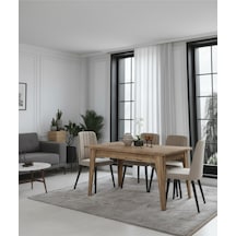 Çapraz Ayaklı 180x90 Kalın Kenarlı 36mm Kalın Kenarlı Yemek Masası Mutfak Masası Sandalye Hariç Atlantik Çam