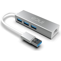Inca Usb 4port Usb 3.0 Çoklayıcı Hub + Ethernet Rj45 Mulitiplexer - Iusb-03t