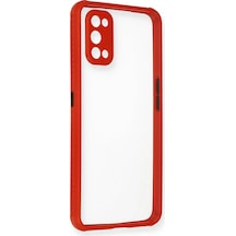 Newface Realme 7 Pro Kılıf Miami Şeffaf Silikon Lvsqvr - 90 - Kırmızı