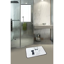 LITTLE CATS DJT  40x60 cm Banyo Halısı Paspas Çok Renkli
