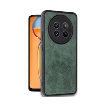 Realme 12 5g Uyumlu Kılıf Aras Deri Kapak - Koyu Yeşil
