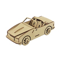 3D Ahşap Üstü Açık Araba Maketi 41 Parça