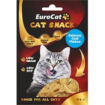 Eurocat Salmon Cod Flakes Kedi Ödül Maması 50 G