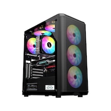 Aztech 850w Skyhawk Azt07 Rgb Gaming Mid-tower Pc Kasası 360mm Sıvı Soğutucu Desteği