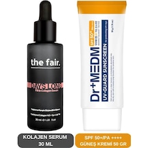 the fair. Collagen Serum 30 ML + Dr+Medm UV Guard Sunscreen Yüksek Koruma Güneş Kremi SPF50+ 50 G