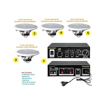 Tavan Hoparlör Seti 1 Adet Anfi+4 Adet 100v 16cm Tavan Hoparlör