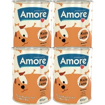 Amore Kuzu Parça Etli Yetişkin Köpek Konserve Maması 4 x 400 G