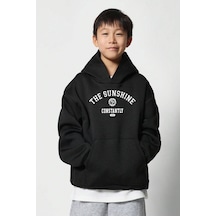Uyguntarz The Sunshine Baskılı Erkek - Kız Çocuk Rahat Kalıp Sweatshirt Siyah