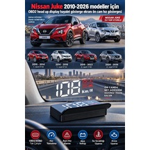 Nissan Juke 2010-2026 Modeller İçin Obd2 Head Up Display Hayalet Gösterge Ekranı Ön Cam Hız Göstergesi