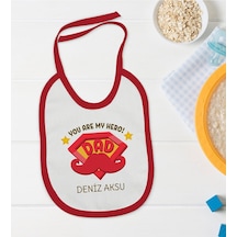 BK Kids Kişiye Özel You Are My Hero Tasarımlı Kırmızı Bebek Mama Kırmızı