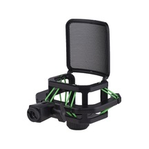 23.5-24.5mm Mikrofonlar İçin Plastik Sarsıntı Direnci, Metal Rüzgar Gürültüsü Filtresi, Yeşil Renk