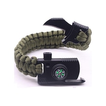 Paracord Outdoor Kamp Bıçaklı Bileklik Çok Renkli