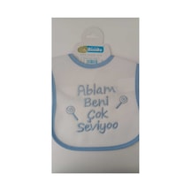 My Baby Kumsal Su Geçirmez Ablam Beni Çok Seviyor Baskılı Bebek Mama Önlüğü