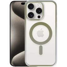 Mey Najmaddin Apple iPhone Uyumlu 15 Pro Kılıf Erozi Magsafe Kapak - Gri Najmaddin Diğer