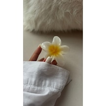 Lotus Mandal Toka Mandal Saç Tokası Kadın Saç Tokası - Aksesuarı Beyaz - Sarı