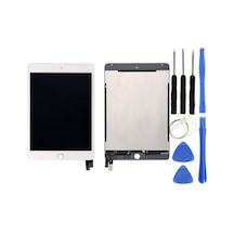 Apple Uyumlu iPad  Mini 4 A1538-a1550 A Kalite Lcd Dokunmatik Full Beyaz + Tamir Seti