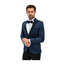 Morven Erkek Lacivert Portofino Slimfit Jakarlı Smokin Lacivert