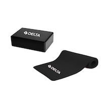 Delta 10 Mm Yoga Mat-Yoga Minderi ve Yoga Blok-Yoga Köpüğü Siyah